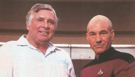 Gene Roddenberry and Sir Patrick Stewart