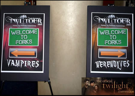 Twilight lobby signs